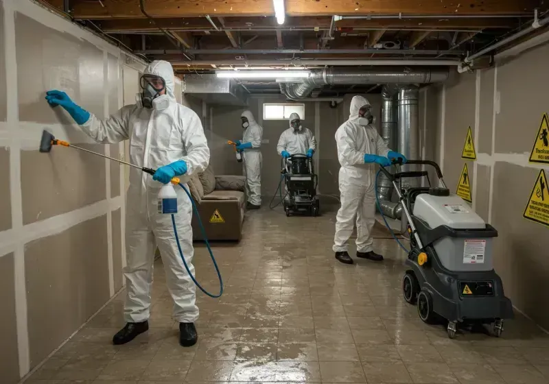 Basement Moisture Removal and Structural Drying process in Stormstown, PA